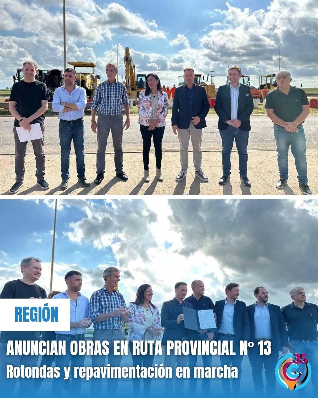 ruta 13 y rotondas 260325