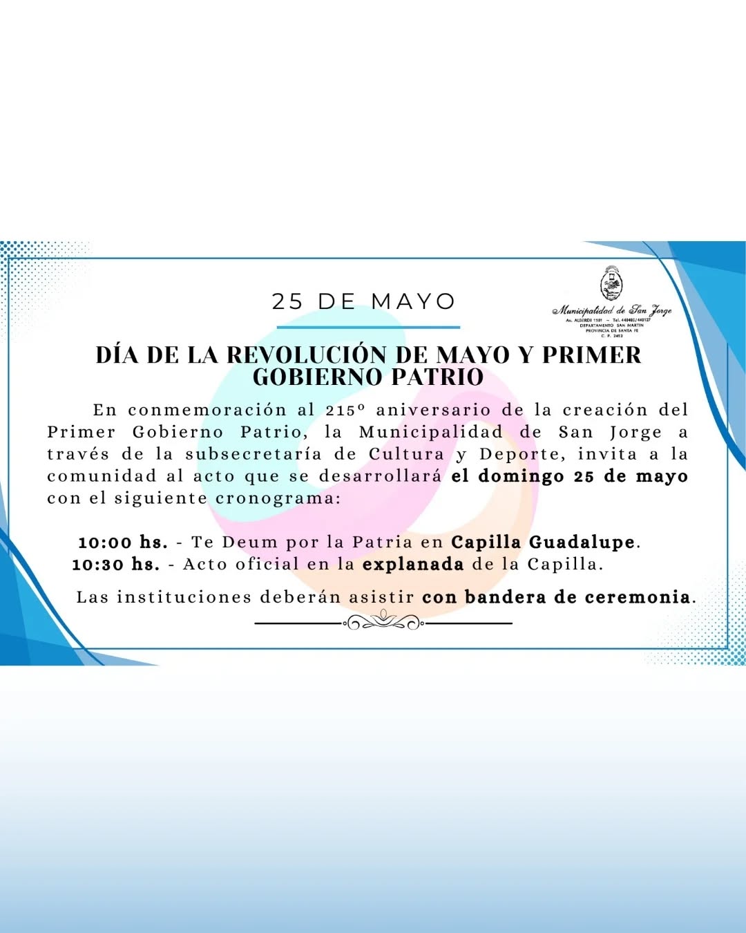 invitación acto 25 de mayo 2025