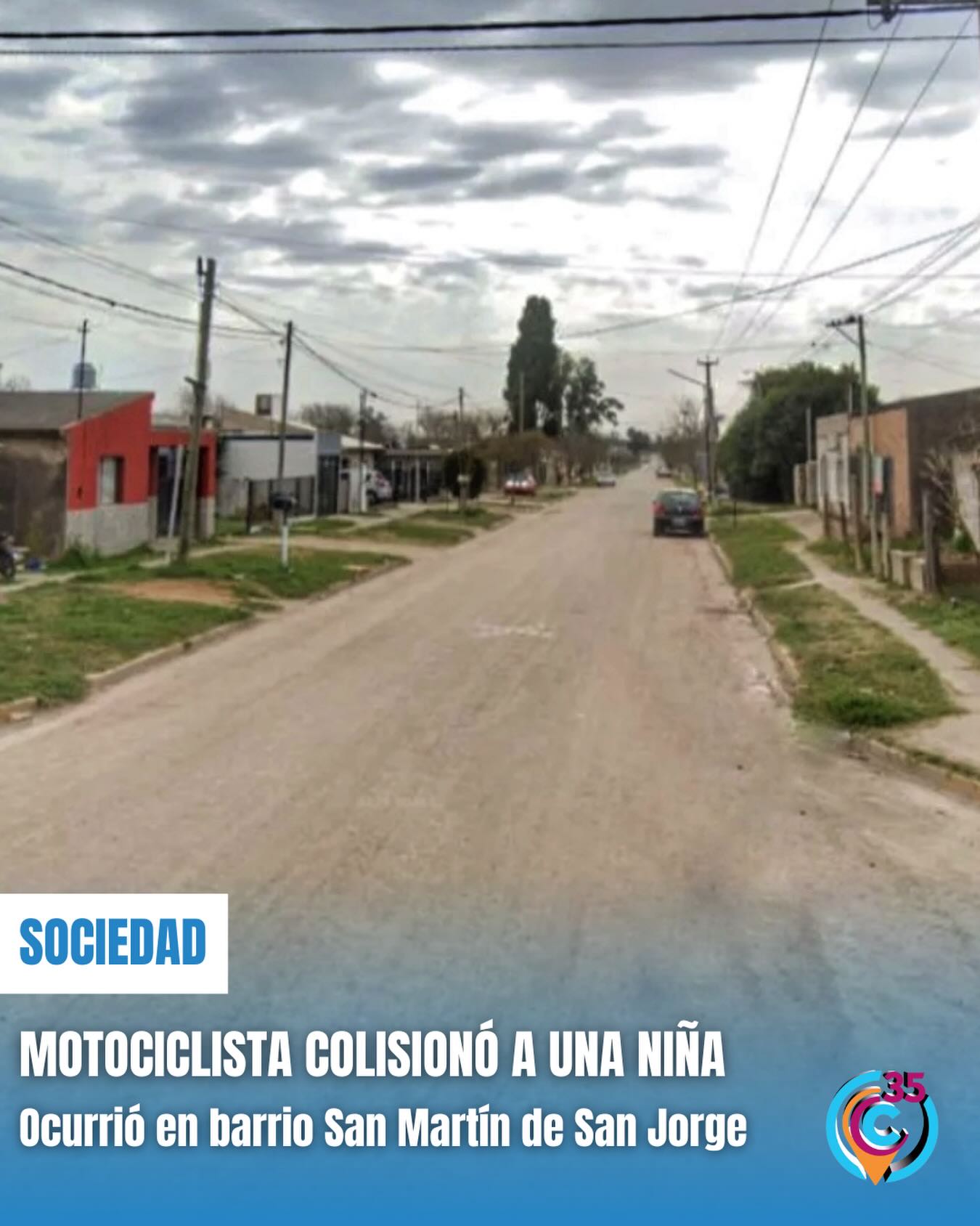 colision moto niña