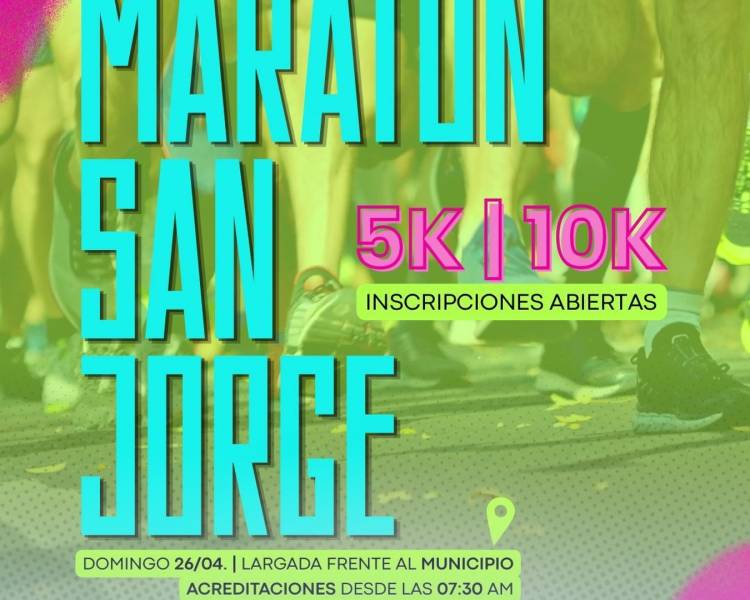 LA MARATÓN SAN JORGE SERÁ PARTE DE LAS PATRONALES 