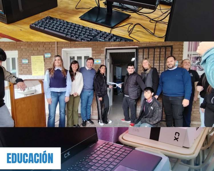 INAUGURARON AULA DE INFORMÁTICA EN AESO 1041