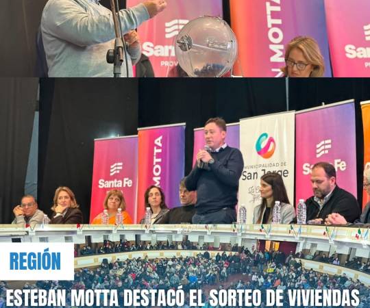 ESTEBAN MOTTA DESTACÓ EL SORTEO DE VIVIENDAS EN SAN JORGE