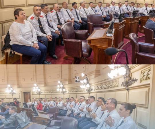 BOMBEROS DEL DEPARTAMENTO SAN MARTÍN FUERON RECONOCIDOS EN EL SENADO